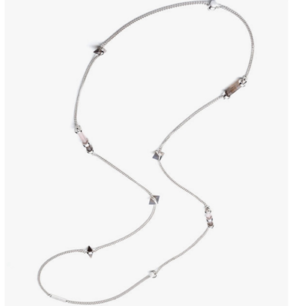 EDDIE BORGO Cylinder Agate Gemstone Station Necklace